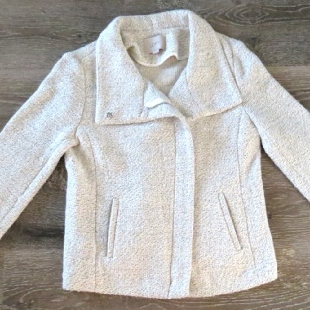 LOFT Super Soft Heather Asymmetrical Blazer Jacket - Picture 1 of 7